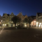 Die Mariensäule auf dem Marienplatz in Weilheim.